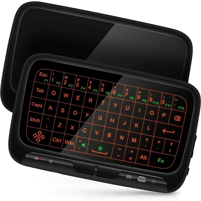 2.4Ghz Mini Wireless Keyboard Touchpad Combo Backlit Rechargeable Full Screen Remote Control Keyboard for TV Box PC