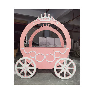 Suministros para Bodas, Baby Shower, Carrito de Postres, Exhibidores de Flores, Carruaje de Cenicienta con Forma de Calabaza y Caballo - Product Image 4