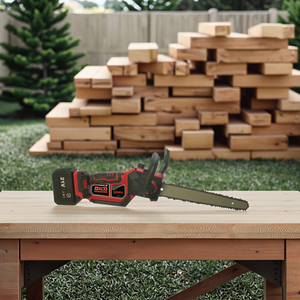Motosierra Eléctrica de 12 Pulgadas con Batería de Litio de 21V, 2 Cadenas, Estuche de Almacenamiento - Herramienta para Cortar Madera - Product Image 1