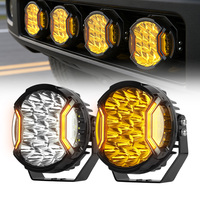 Projecteur à faisceau spot haute luminosité 7 pouces 192 Watts 270 °   Feux de conduite latéraux à LED pour Colorado ZR2 F-150 Raptor Gladiator