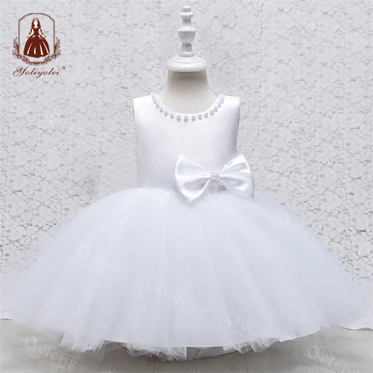 Outong Yoliyolei Cheap Price, Children Layered Romper Dress Sleeveless Party Wear Little Flower Girl Dress For Girls 2 Years/