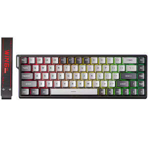 aula 68HE Keyboard BlackPro Wired Mechanical 68Key USB-C RGB Backlit <b>Programmable</b> PCdesktop Laptop Use Anti-Ghosting Multi-<b>Key</b> - Product Image 2