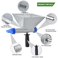 Pistolet à mortier à vis sans fin Tout en métal Portable Pointage Grouting Caulking Pulvérisateur avec 5 buses