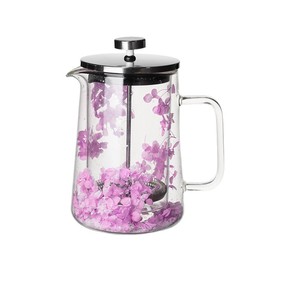 Cafetera <span class=keywords><strong>Francesa</strong></span> <span class=keywords><strong>de</strong></span> Vidrio Borosilicato <span class=keywords><strong>de</strong></span> Doble Capa con Diseño <span class=keywords><strong>de</strong></span> Flores Secas, con Espumador <span class=keywords><strong>de</strong></span> <span class=keywords><strong>Leche</strong></span> y para Uso Doméstico - Product Image 5