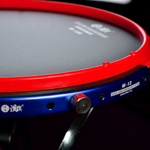 HUN M12 - Pad de Tambor de Marcha de 12 Pulgadas con un Par de <span class=keywords><strong>Baquetas</strong></span>, Pad de Tambor de Percusión Negro+Rojo con Sonido Ajustable - Product Image 6