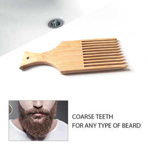 Peigne en Bois et Bambou 100% Naturel à Dents Larges pour Cheveux et Barbe, Brosses Courantes pour Usage Domestique avec Étiquette Privée, Vente en Gros - Product Image 4