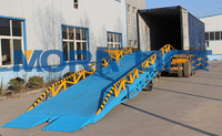 Nouveau chariot élévateur hydraulique manuel 10t avec rampe de chargement de conteneurs mobiles 11*2.08m 400mm pneus pleins 1.0-1.8m cale de roue antidérapante