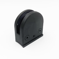 Support de fixation en verre de type D compact, moderne et réglable pour balustrades de véranda/escalier, à fixer sur tube/poteau