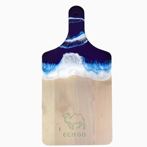 เขียงไม้ลายทะเลพร้อมหูจับ เป็นมิตรกับสิ่งแวดล้อม ใช้เสิร์ฟชีส ถาดสำหรับงานปาร์ตี้ ตกแต่งสไตล์ชายทะเล ดีไซน์หรูหรา ปรับแต่งได้ - Product Image 2