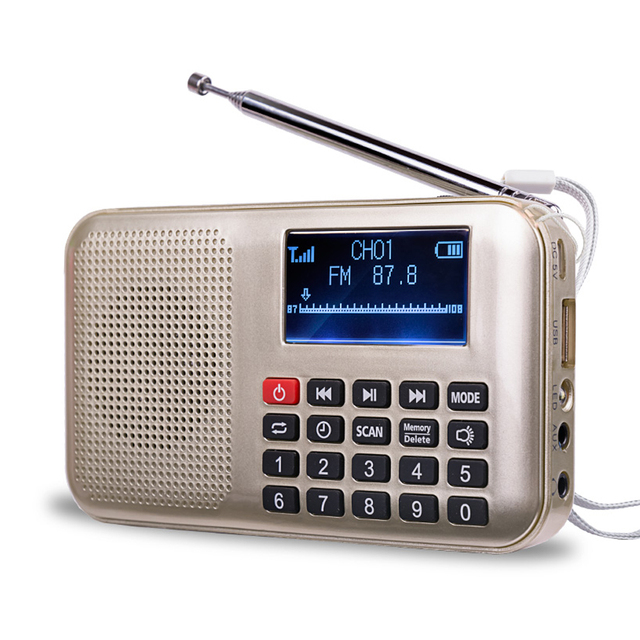 LCJ L-228 High Quality Portable Handheld Digital FM Radios with LCD Display Screen
