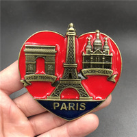 Souvenirs décoration de la maison aigle américain Jérusalem Israël Londres bus new york paris métal 3d aimants pour réfrigérateur réfrigérateur personnalisé