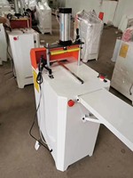 Suministro de fábrica, sierra de protección de esquina de puerta y ventana de aluminio, máquina cortadora de protección de esquina de Perfil de plástico de aluminio
