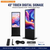 Kiosco Táctil de Pie con Pantalla LCD de 32-85 Pulgadas, Android, Táctil Capacitivo Infrarrojo de 10 Puntos, 1920x1080, Señalización Digital para Centros Comerciales, Hoteles, Metro