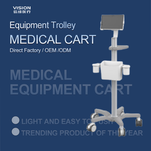 All One <span class=keywords><strong>Medical</strong></span> Workstation <span class=keywords><strong>Trolley</strong></span> Cart Industrieel Ontwerp Multi-Scenario Mobiele Rollende Laptop Computerkar Voor Ziekenhuis - Product Image 4