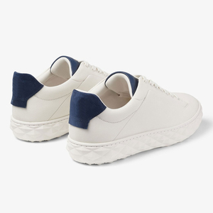 Baskets basses décontractées pour hommes, avec talon contrastant bleu marine, motif géométrique en relief, semelle épaisse, à lacets, pour la marche quotidienne - Product Image 3