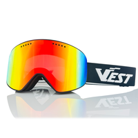 Masque de ski à changement de lentille facile avec lentille anti-buée double couche, protection UV400, logo personnalisé, sangle élastique, masque de snowboard