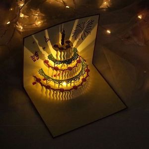 Carte de vœux d'anniversaire musicale personnalisée avec lumières LED - Product Image 4