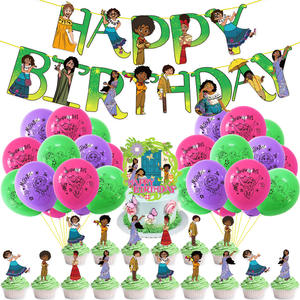 Décoration de fête d'anniversaire sur le thème d'<span class=keywords><strong>Encanto</strong></span>, bannière joyeux anniversaire magique pour toute la maison, ballon de personnage de dessin animé, décoration de gâteau et de cupcake - Product Image 3