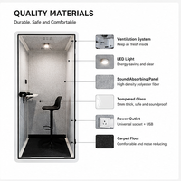 Cabine téléphonique insonorisée pour bureau, espace de travail acoustique pour un travail individuel et les appels en espace public