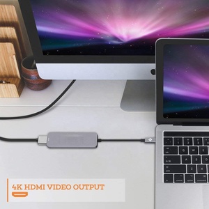 5 trong 1 <span class=keywords><strong>USB</strong></span> C đến 4K HDMI <span class=keywords><strong>HUB</strong></span> với <span class=keywords><strong>USB</strong></span>-C và <span class=keywords><strong>USB</strong></span> <span class=keywords><strong>3</strong></span>.<span class=keywords><strong>0</strong></span> và loại C PD phí cho Macbook Pro và Samsung Galaxy S9 S10 và nhiều hơn nữa - Product Image 3