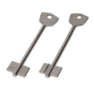 Outil <span class=keywords><strong>de</strong></span> <span class=keywords><strong>serrurier</strong></span> en laiton à <span class=keywords><strong>double</strong></span> tige <span class=keywords><strong>de</strong></span> <span class=keywords><strong>clé</strong></span>, forme unique, avec <span class=keywords><strong>clé</strong></span> vierge sécurisée - Product Image 2