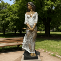 Statue en bronze grandeur nature de deux femmes dansantes