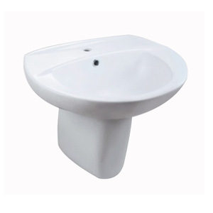 Lavabo de Cerámica de Pared Ouni G206 de 560 mm con un Solo Orificio y Semipedestal - Product Image 3