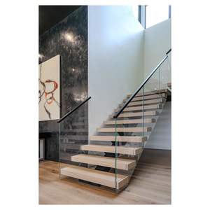Escalier en chêne <span class=keywords><strong>simple</strong></span> et élégant pour une maison confortable, idéal pour l'accès aux chambres, au <span class=keywords><strong>mezzanine</strong></span> et au salon - Product Image 2