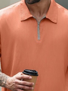 Hombres Polo Collar Bolsillos Camiseta Mezcla Media Manga Regular Comfort Fit Camiseta para Hombres producto a granel - Product Image 4