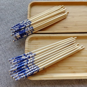 Palillos de porcelana azul y blanca de 5.5 mm, redondos, desechables y biodegradables para restaurantes, hoteles, comida para llevar y uso en servicios de comida rápida. - Product Image 3