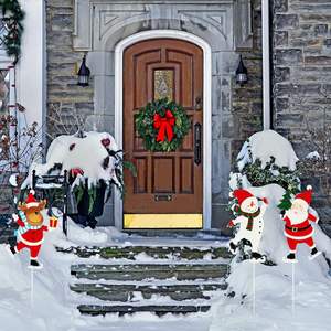 Métal Extérieur Jardin 3D puzzle Père Noël Renne Cour Piquet - Product Image 3