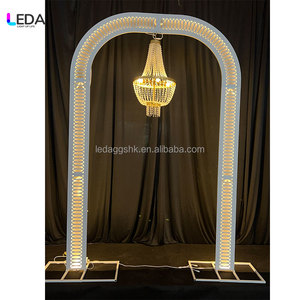 Nouvelle arrivée LEDA : Arche métallique moderne avec éclairage LED pour la décoration de scène de mariage, de fêtes d'anniversaire et d'événements. - Product Image 3