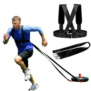 Harness olahraga Fitness, Sled Harness latihan kecepatan dengan tali tarik untuk latihan resistensi