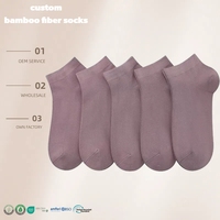 Chaussettes habillées en fibre de bambou pour femmes, personnalisables avec logo, respirantes, antibactériennes, style preppy, pour uniforme professionnel, vente en gros, en vrac