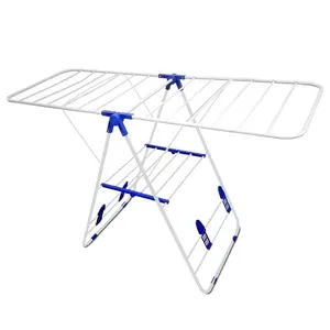 갈매기 날개 옷 건조 랙-교수형 막대가있는 세탁 랙