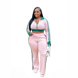 Set di giacca e pantaloni Crop 2025 moda S7680-Fall Set due pezzi personalizzato <span class=keywords><strong>abbigliamento</strong></span> donna - Product Image 4