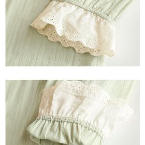 Conjunto de Pijama de Dos Piezas de Algodón 100%, Sexy, Sólido, de Manga Larga, Transpirable, Cintura Elástica, Corte Holgado - Product Image 6