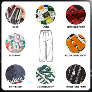 사용자 정의 남자의 조거 카고 바지 뜨거운 디자인 탄성 플러스 사이즈 캐주얼 중간 허리 바지 느슨한 핏 멀티 포켓 헐렁한 바지 - Product Image 4