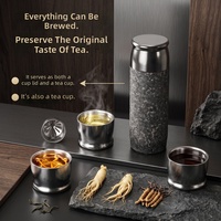 Bouteille isotherme en titane pur de 500 ml avec couvercle à fermeture magnétique, isolation thermique de 12 à 24 heures, design luxueux pour les affaires et les activités de plein air