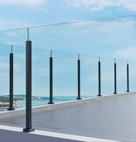 Großhandel Aluminium-Glasgeländer Rahmenloses Gehärtetes Glas-Balustrade für Balkon, Terrasse und Wohnhäuser