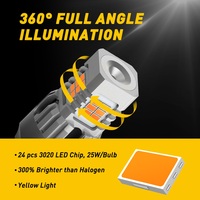 AUXITO 7443 7440 Anti-Hyper-Flash Amber LED Blinker Gelb Canbus