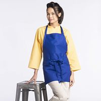Tablier de cuisine gris argenté, durable, respirant, en mélange polyester-coton, 3 poches, réglable, sans manches, lavable, pour restaurant et usage domestique