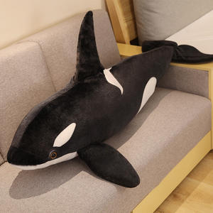 New Killer <span class=keywords><strong>Whale</strong></span> Plüsch Bär Puppe Marine Animal Tröster Kissen mit Baumwoll stoff Jubiläums geschenk Schlaf Begleiter Puppe - Product Image 2