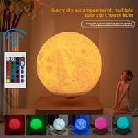 Lámpara de Noche de Levitación Magnética Lunar con Esfera de ABS, Diseño de Arte Moderno, Decoración de Hogar de Alta Gama, Popular en Internet, Regalo de Cumpleaños