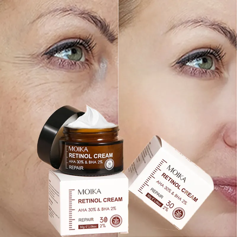 Hot Sales Retinol Face Anti Aging Cream Moisturizer Women Anti Wrinkle Collagen AHA 30% Day Night Cream