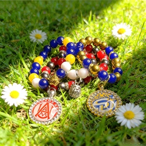 สร้อยข้อมือ HBCU ลาย Warren Easton McDonough JFK SU Alabama bulldogs เครื่องประดับวิทยาลัย HBCU สีดำ ประดับลูกปัดแก้ว - Product Image 1