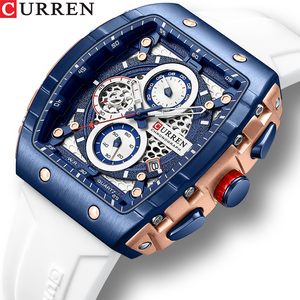 CURREN 8442 Reloj de Lujo para Hombre Deportivo de Cuarzo con Diseño Hueco Creativo a la Moda Correa de Silicona Impermeable Dropship - Product Image 2