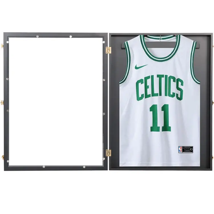80*60cm Shadow Box per Baseball basket acrilico Hanger e montaggio a parete grande maglia da calcio Display T Shirt Frame case