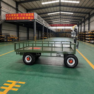 Energy Saving Heavy Duty Electric Flatbed Trolley 4 <strong>Wheel</strong> Non Slip Platform with Swivel Seat Industrial Shopping Use 48V Battery - Product Image 2