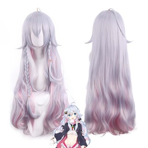 Costumes Accessoires Virtual Youtuber Kagura <span class=keywords><strong>Nana</strong></span> Cosplay Perruque de Cheveux Longs Bouclés IDOL-014 - Product Image 1